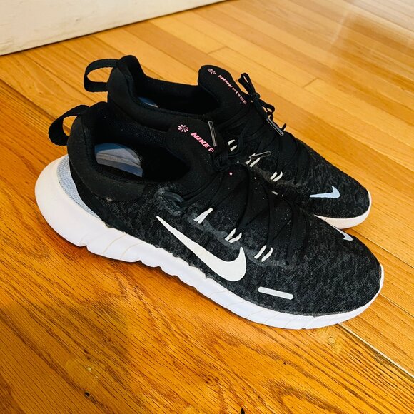 NIKE Free Run 5.0 Next Nature Mesh Sneakers Black Mens 9.5 - Picture 9 of 16